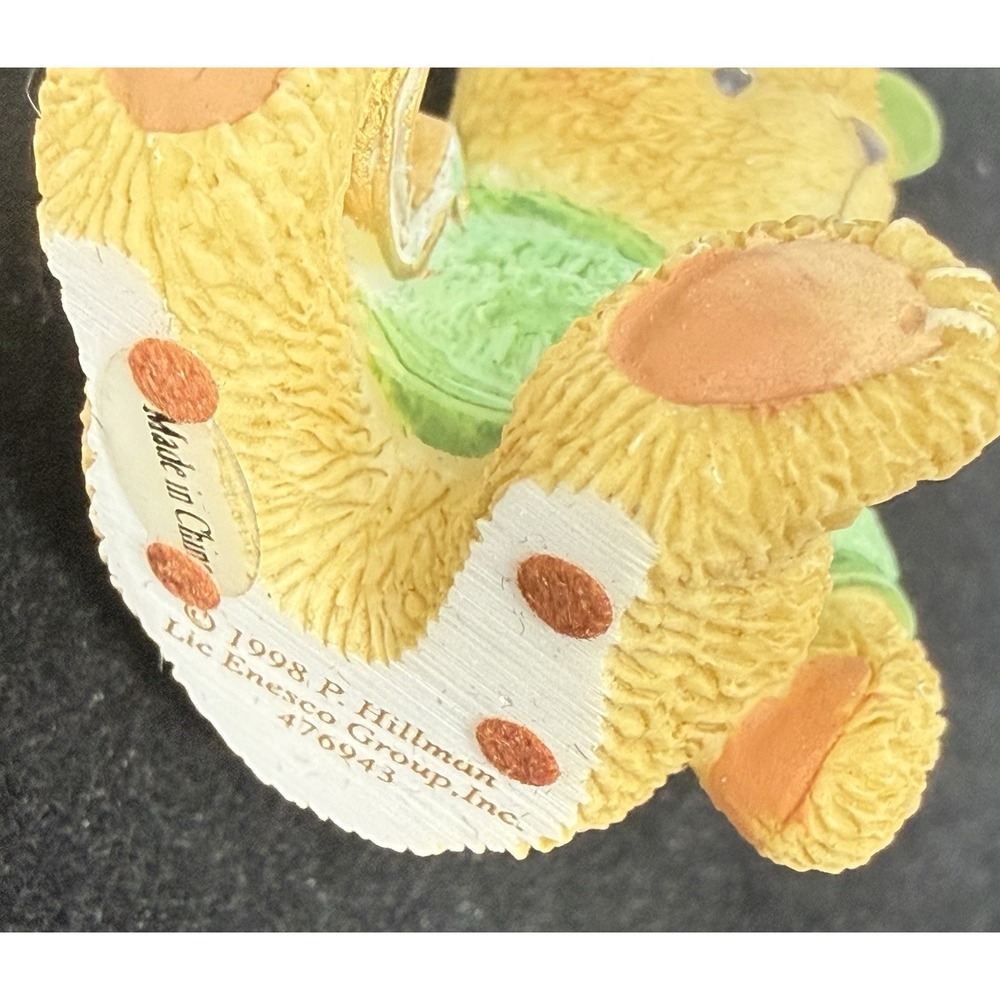 Cherished Teddies 1998 Irish Good Luck Lucky Charm bears mini figurines set of 2 - Picture 5 of 6